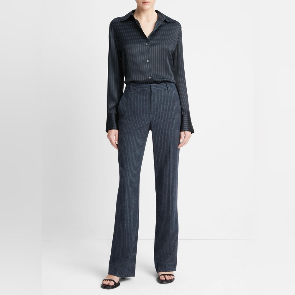 Apt. 9 • TORIE •Black Pin Striped Career / Casual Pants •Cotton• Ankle • Size: 8
